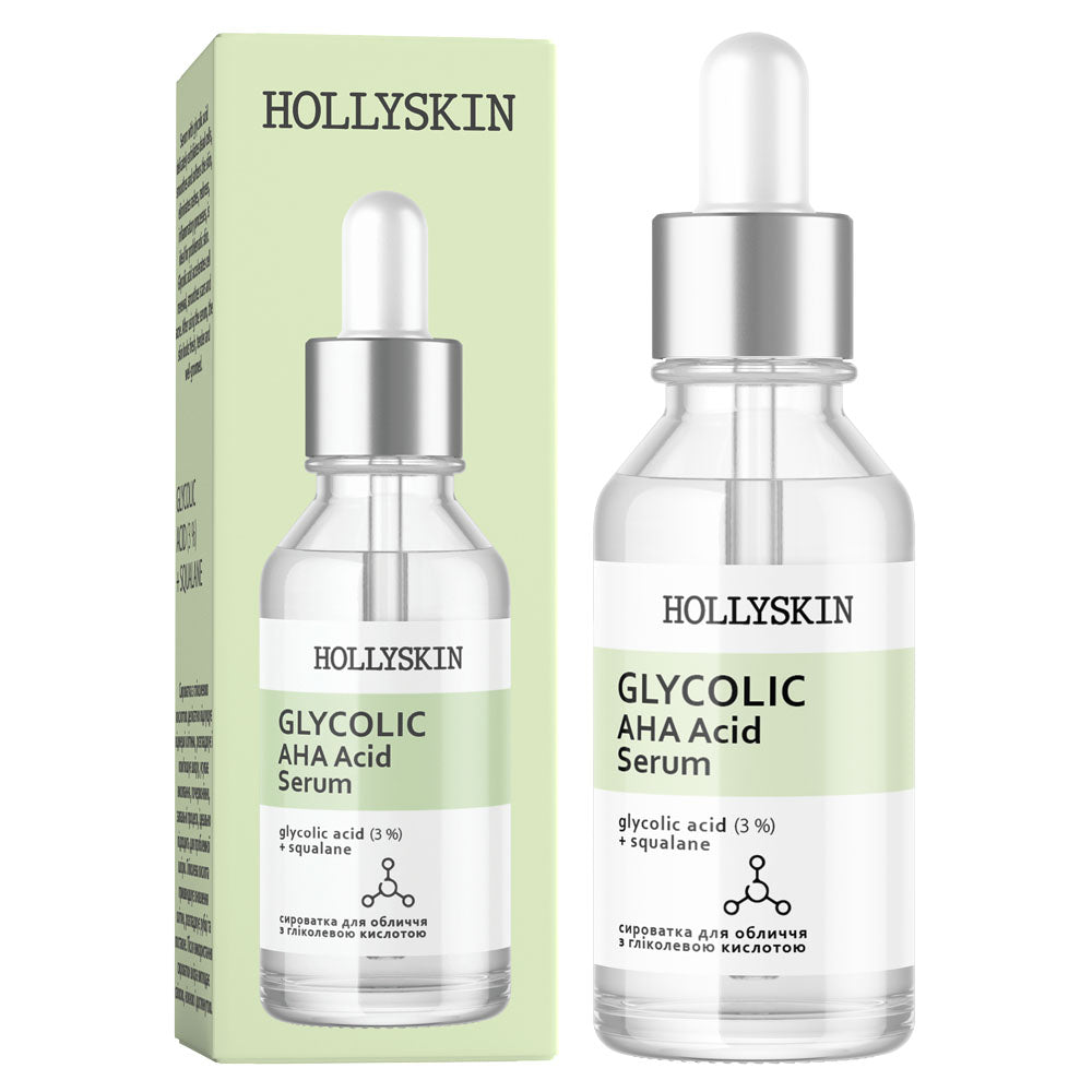 Сироватка для обличчя HOLLYSKIN Glycolic AHA Acid з гліколевою кислотою