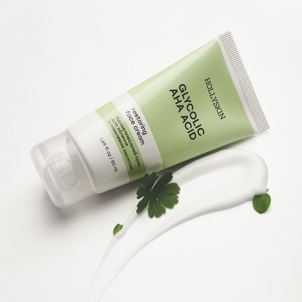 Відновлювальний крем для обличчя HOLLYSKIN Glycolic AHA Acid з гліколевою кислотою