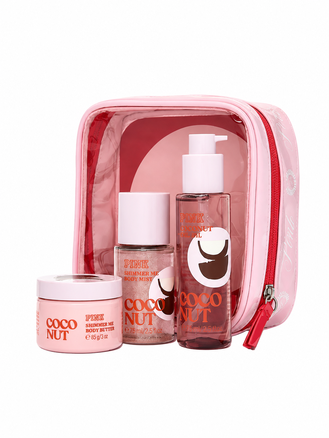 Подарунковий набір PINK Coconut Let's Glow Away Shimmer Travel Set Victoria's Secret