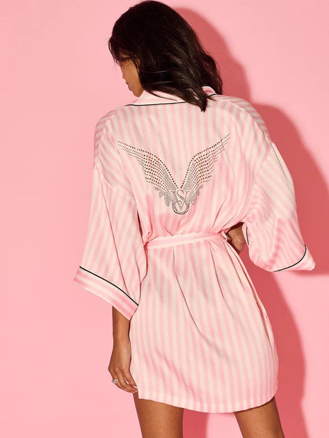 Халат Victoria's Secret Backstage Satin Sparkle Short Robe
