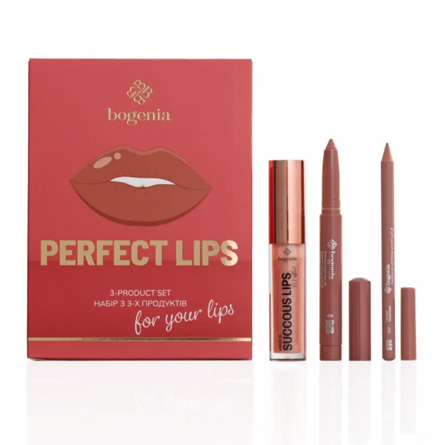 Подарунковий набір для губ Bogenia Perfect Lips 3-product set 005
