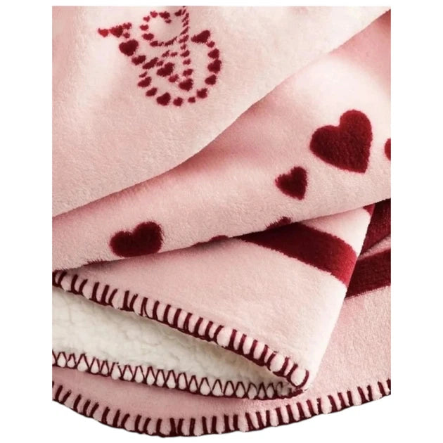 Плед Victoria's Secret Pink Hearts Cozy-Fleece Blanket