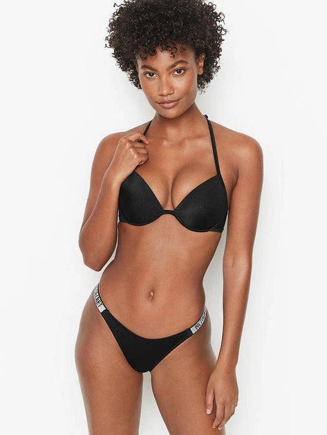 Трусики зі Стразами Very Sexy Shine Strap Brazilian Panty Black