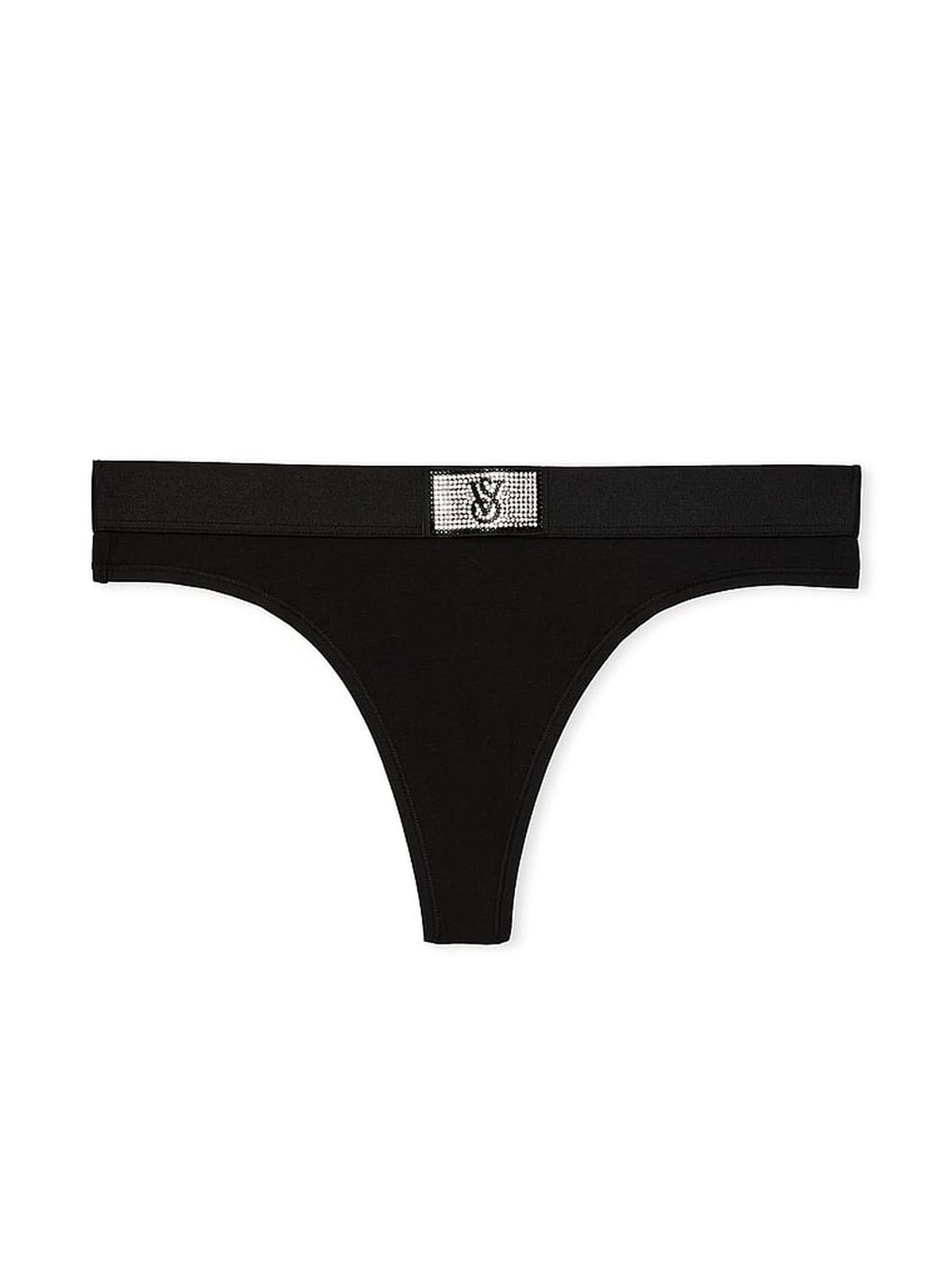 Трусики стрінги Pink Victoria's Secret Logo Cotton Shine Patch Thong Panty