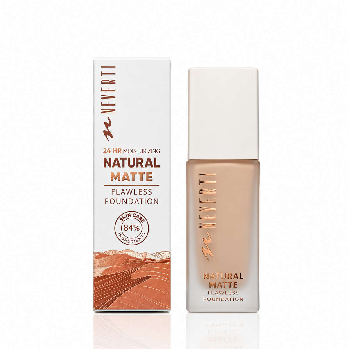 Тональна основа Natural Matte NEVERTI NP302