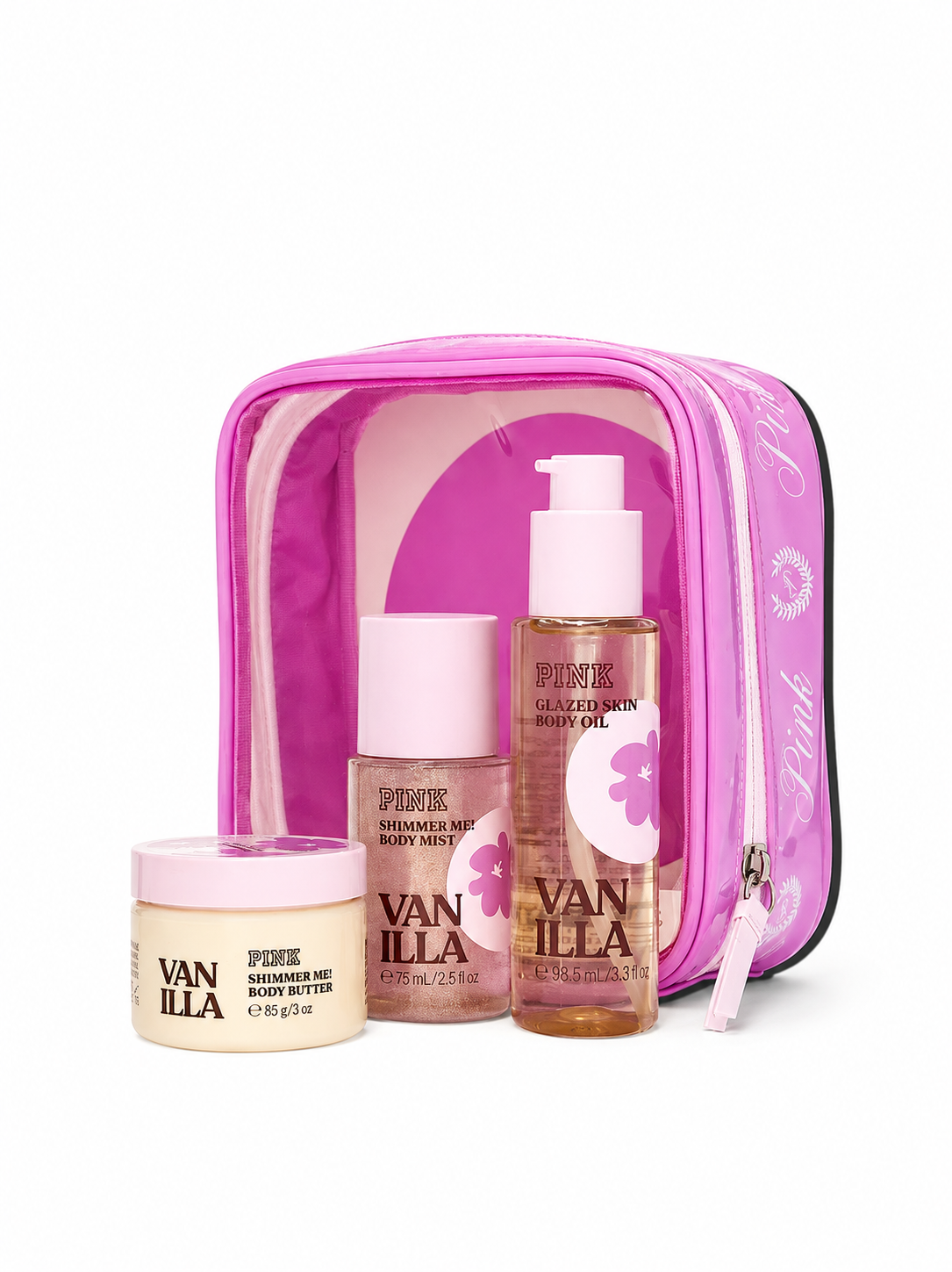Подарунковий набір PINK Vanilla Let's Glow Away Shimmer Travel Set Victoria's Secret
