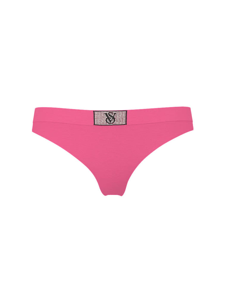 Трусики стрінги Pink Victoria's Secret Logo Cotton Shine Patch Thong Panty