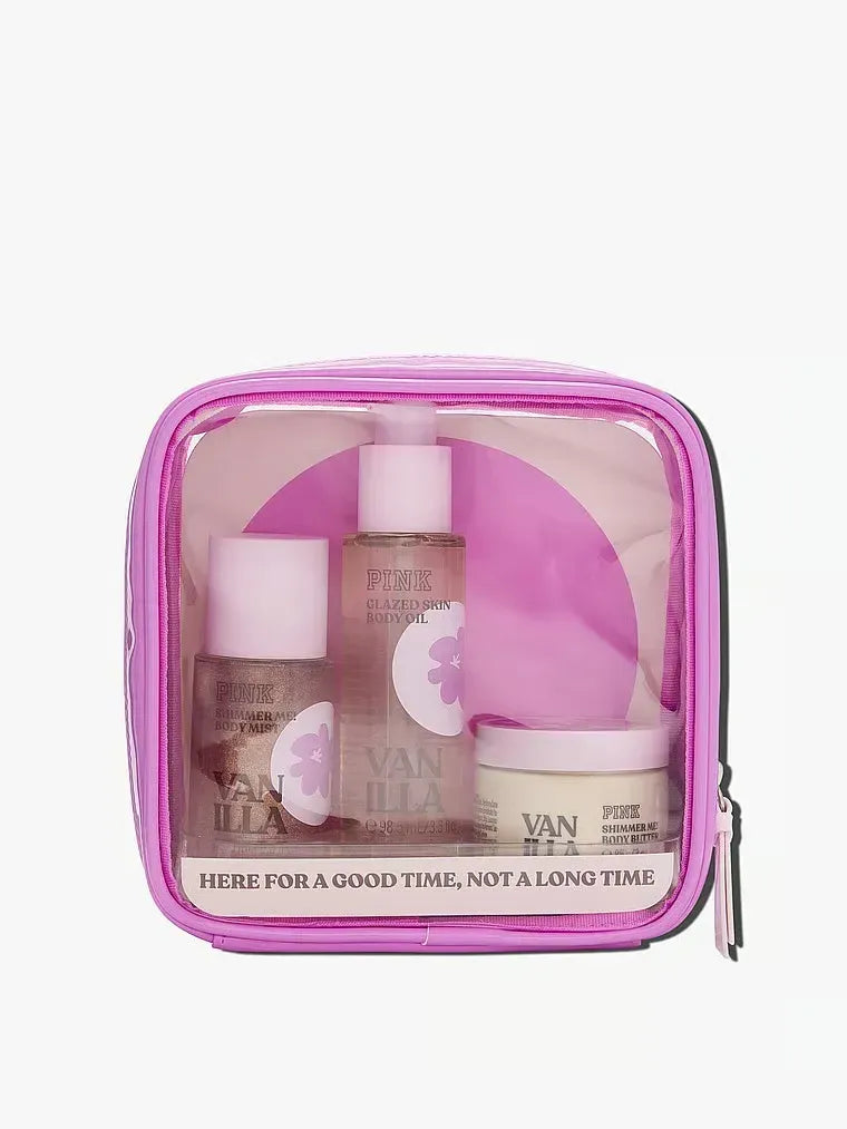 Подарунковий набір PINK Vanilla Let's Glow Away Shimmer Travel Set Victoria's Secret