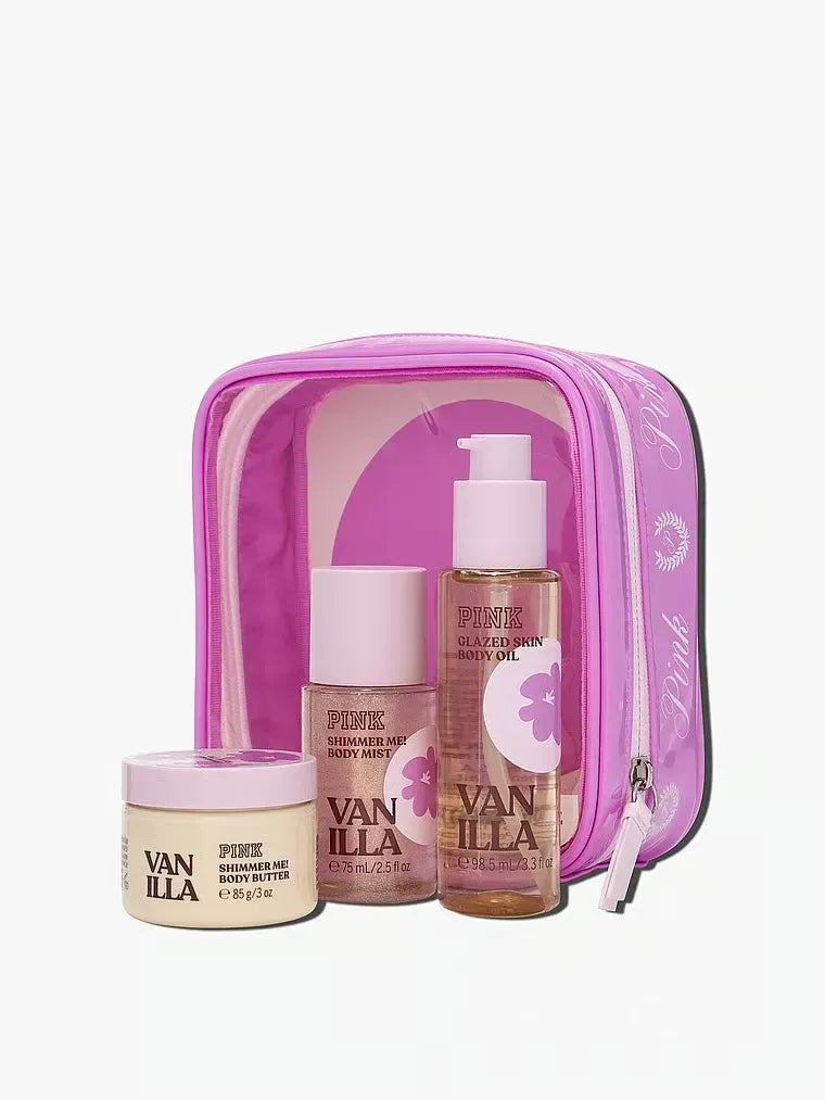 Подарунковий набір PINK Vanilla Let's Glow Away Shimmer Travel Set Victoria's Secret
