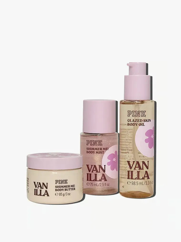 Подарунковий набір PINK Vanilla Let's Glow Away Shimmer Travel Set Victoria's Secret