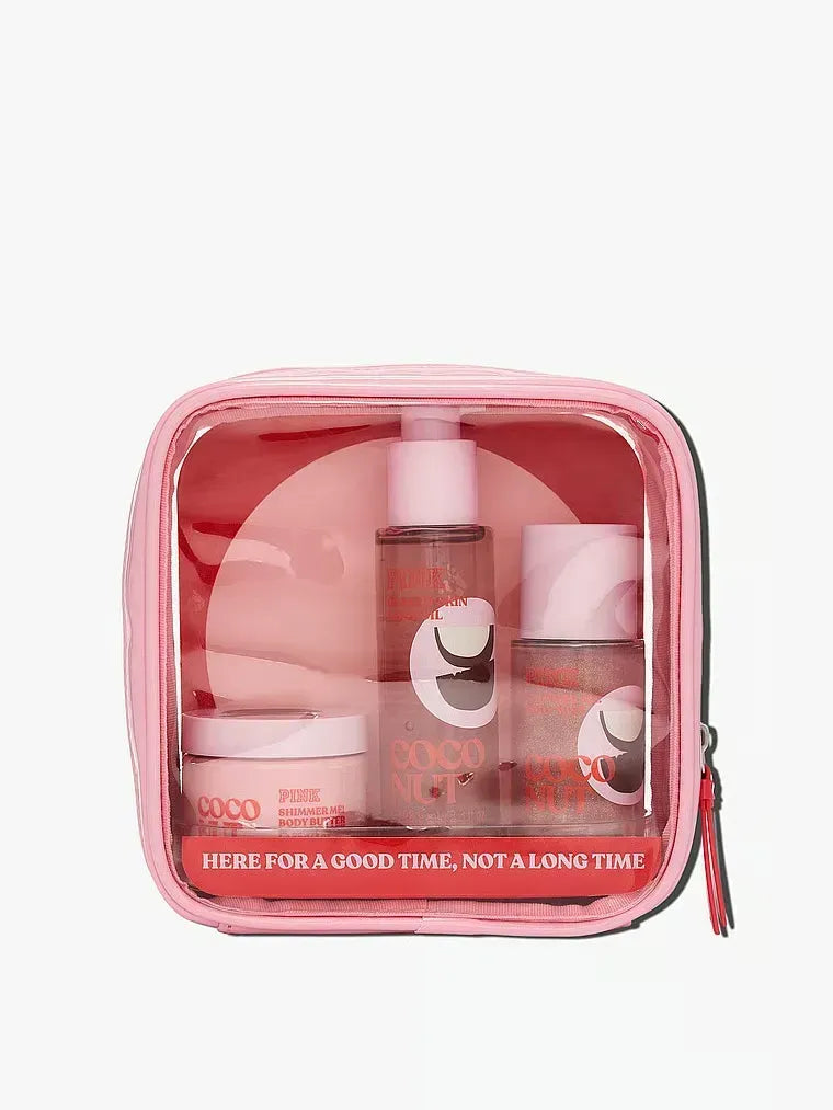 Подарунковий набір PINK Coconut Let's Glow Away Shimmer Travel Set Victoria's Secret