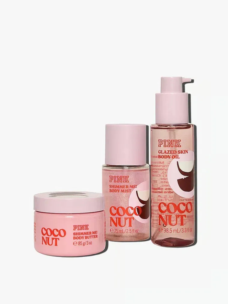 Подарунковий набір PINK Coconut Let's Glow Away Shimmer Travel Set Victoria's Secret
